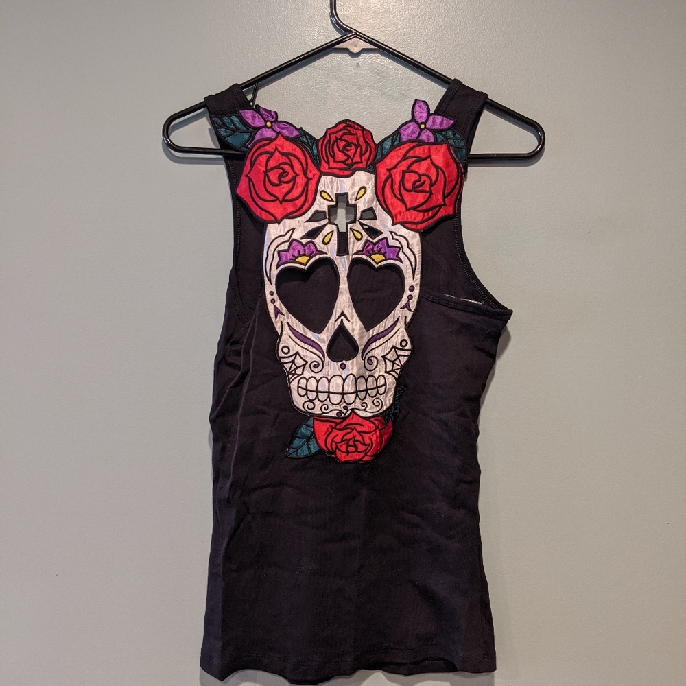 Hell Bunny sugar skull tank top